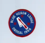 OA Lodge 349 Blue Heron Ordeal 1968 patch dl