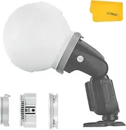 GODOX ML-CD15 Diffusion Dome with Round Head/Rectangle to Round Head/Godox Mount 3 Kinds of Adapters Silicone Soft Box for Godox TT685II V860III AD100Pro ML30 ML30Bi AD400Pro
