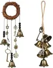 Witch Bells Magical Wind Chimes Banish Evil Crystal Quartz Hanging Pendant Decor