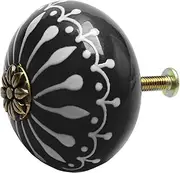 Ceramic Knob,Cabinet,Furniture Pull Handles,Door Pull,Drawer Pull Handle,Home Ceramic Knobs Vintage Knob Drawer Pull Handle Furniture Door Desk Cabinet Cupboard Wardrobe Dresser Decorative Black