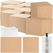 2 Pack Moving Box Packing Boxes Shipping Box 16 x 12 x 12 Inch Glass Divider Kits Included 10 Corrugate Dividers with 24 Foam Pouches for Moving, Kitchen Moving Box Kit Dish Packing Moving Boxes