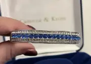 Camrose & Kross Jacqueline Kennedy Simulated Sapphire Bangle Bracelet NIB
