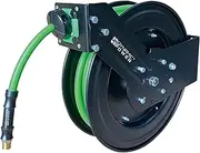 DP Dynamic Power Hose Reel with 3/8 in. x 50ft. Hybrid Indutrial Grade 300 PSI Air Hose Auto Retract/Auto Latch Hose Mechanism