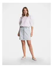 [Decjuba] Isabella Linen Top in White