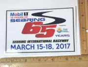 12 Hours Of Sebring Logo 2017 Decal Sticker Mobil 1 Oil Gas IMSA Road Racing