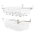 Fridge Organizer Set, Under-Shelf Drawer for Fruit, Eggs - Refrigerator8481
