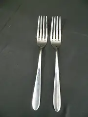 2 Libbey Novara Forks 18/0 Stainless 7 inch