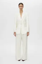 Cypress Embroidered Blazer in Cream - CAMILLA AND MARC® C&M