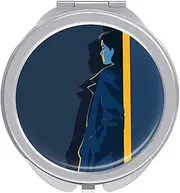 RTSEBVN Travel Makeup Mirror Portable Pocket Mirror Foldable Leaning Against Wall Printing Compact Mirror for Women Gifts
