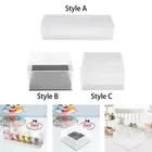 Acrylic Pastry Display Case Bread Box Organizer Rectangular Bread Bin for Baking