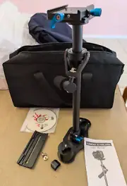 Carbon Fiber Handheld Camera Stabilizer Stands 15"-24" tall with Carry Bag
