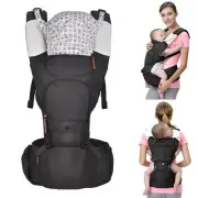 Baby Carrier with Hip seat for Newborn to Toddler, 8 in 1, Waist Lumber Support