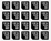 20PCS Capacity Sticker Label for Hard Drive Tray Caddy DXD9H 0DXD9H X7K8W 0X7K8W, Compatible for Dell PowerEdge 16th-14th Gen r740 r640 r440 r340 r750 r650 r550 r760 r660 r6625, 1.92TB, SATA, 6GB, SSD