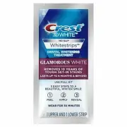 Crest 3D White Whitestrips Teeth Whitening Strip Glamour 3 packets 6 strips