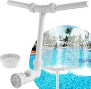 Pool Fountain for Above and In-Ground Pools Adjustable Double Spray Sprinkler Pool Fountain, Swimming Pool Water Fountain Fun Pool Waterfall Sprayer Pool Decoration Fountain for Cooling and Relaxation
