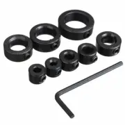 8X Drill Bit Depth Stop Collar Ring Positioner Dowel Shaft Chuck Hex Wrench 3/4/
