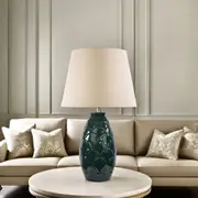 Delphin Ceramic Table Lamp Green OL94535 oriel Lighting