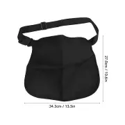 Tennis Ball Holder Black Oxford Cloth Mesh Adjustable Waist Belt Bag Pouch HR