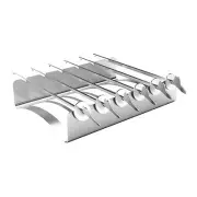 Matador 6 METAL SKEWER WITH RACK Long Handles, Stainless Steel *Australian Brand
