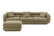 Solari Performance Fabric Extended 3 Seater Sofa with Ottoman