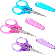 3Pcs Small Scissors All Purpose Craft Scissors Stainless Steel Scissors with Pro