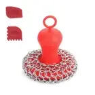 Cast Iron Chainmail Scrubber + Pan Stainless Steel Skillet Cleaner6958