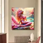 Large PINK Mermaid Diamond Painting Kit Set 15"x15" Square / Round Gem