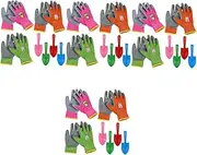JOINPAYA 1 Set Colorful Gardening Tool with Lightweight Shovels and Protective Gloves for Planting Digging and Includes Trowel and Each of Frog and Bear Gloves