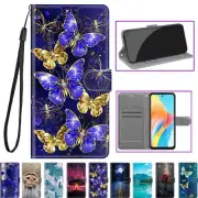 Painted Pattern Case For iPhone 16E 16Pro Max 16Plus 16 15 Magnetic Wallet Cover