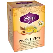 Yogi Tea, Peach Detox, Caffeine Free, 16 Tea Bags, 32g