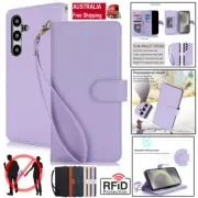 For Samsung S25 S24 S23 S22 S21 S20+ Ultra Case Leather Wallet RFID Stand Cover