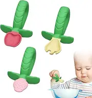 Toddler Fork and Spoon Set - Soft Cute Anti-Choke Strawberry Spoon and Fork - Self-Feeding Training Toddler Utensils Cutlery for Kids