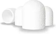 LALILL Sanding Caps LUX Pack of 10 - White Cutter Caps for Nail Cutters - Manicure, Pedicure & Podiatry - Attachments for Foot Care, Callus Removal, Nail Modeling, 10 mm 80 Grit