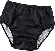 "Abbraccia" Washable Adult Diaper for Incontinence with TPU Waterproof Layer for Seniors, Black, XL