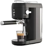 Professional Coffee Machine, Automatic Espresso Machine, 20 Bar Pump Pressure + Milk Foam Steam Wand, 304 Stainless Steel Handle, Small Coffee Machine, Home Latte Cappuccino Machine (Black)