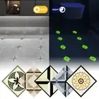 10pcs Glow In The Dark Tile Sticker DIY Self Adhesive Wall Decal Home Decoration