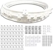 Flexible Ceiling Curtain Rail | 7 Metre Curved Curtain Rail with Mute Wheels | Bendable Bracket for Showers Bay Window RV Room Divider