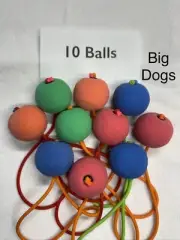 Slingshot Balls - 10 Pack - Large Dog Toy - Fetch Games - Assorted Colors