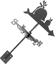 HAKIDZEL Roof Weathervane Weather Vane Garden Decoration Weathervane DIY Wind Vane Ground Weathervane Yard Decor Wind Direction Indicator Metal Vane Patio Weathervane