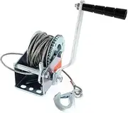 Manual winch 600/3500LB Hand Gear Winch Gear Reel for Truck and Trailers Cable Puller(600LBS Wire rope)