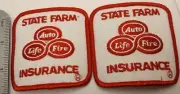 NOS Vintage STATE FARM INSURANCE -Auto Life & Fire Advertising 3" Patch Pair Hat