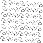 Outanaya 100pcs Lock Lure Snaps Stainless Steel Fishing Hook Connectors for Quick Release Versatile Tackle Kit for Saltwater Freshwater Fishing