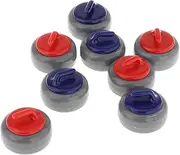 Tadill 8Pcs Tabletop Curling Game Pucks Floating Curling Ball Kids Adults Family Party Indoor Sports Toy Educational Toy Shuffleboard Rollers