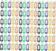 CAXUSD 100pcs Color Keychain Portable Luggage Tags Keychain Label Small Plastic Tags Key Label Name Tag for Luggage Keyrings Labels Keychain Tags Round Key Tags Tag Keyring Abs Colorful