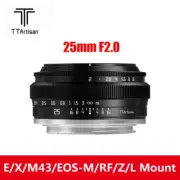TTartisan 25mm F2.0 APS-C MF Lens for Sony E Fuji X M4/3 Canon EOS-M/RF Leica L