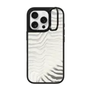iPhone 16 Pro Mirror Ring Stand Case MagSafe Compatible Zebra Stripe