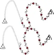 TOGEVAL 1 Pair Rhinestone Shoulder Straps Adjustable Non Slip Replacement for Women Delicate Design Suitable for Bras Comfortable Fit with Decorative Rhinestones