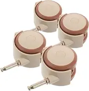 RORPOIR 4pcs Crib Casters Furniture Caster Wheels Trolley Back Caster Replacement Wheels Crib Wheel Replacement Trolley Caster Wheel Stroller Wheels Mini Swivel Wheels Rubber Beige