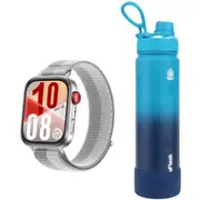 Huawei Watch FIT 4 Smart Watch - Grey with Nylon Strap Bonus AquaFlask Dream 650 mL (22oz) Water Bottle - Dawn (RRP $57) [WTHHUA2040030B]