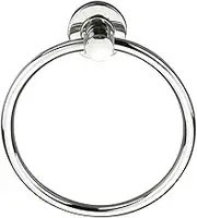 FCFZBTBNM Stainless Steel Round Bathroom Towel Rack Wall Mount Storage Rack Towel Bar Polished Silver Bathroom Accessories Towel Ring